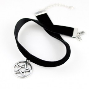 Чокер с пентаграммой / Choker necklace with pentagram